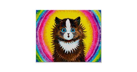 Cat In A Rainbow Louis Wain Poster Zazzle