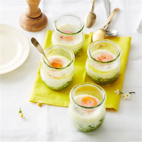 Eier im Glas auf Spinat Thermomix
