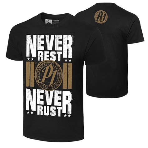 Wwe Aj Styles Never Rest Never Rust Authentic T Shirt