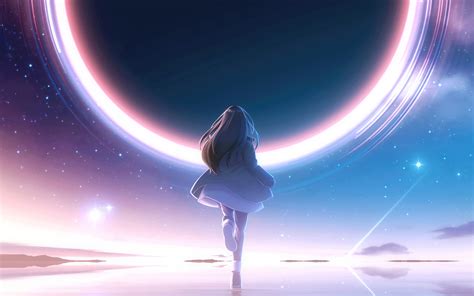 1680x1050 Anime Girl Reflection Starry Night 1680x1050 Resolution Hd 4k