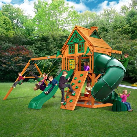 It's important to note that this estimate doesn't include the cost of demolishing and removing an existing roof if a roof replacement is needed. Gorilla Playsets Mountaineer Cedar Swing Set with Wood ...