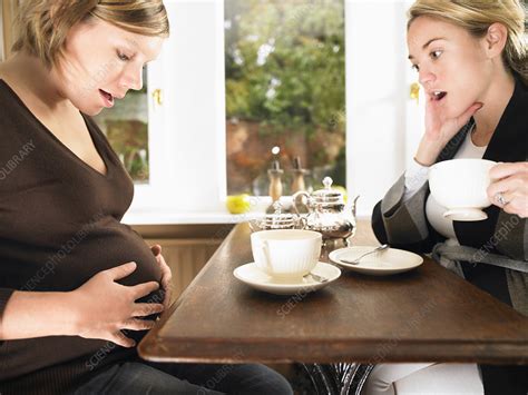 Pregnant Women Having Tea Stock Image F003 2313 Science Photo Library