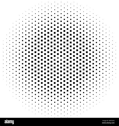 Abstract Halftone Gradient Background Circle Of Squares In Hexagonal