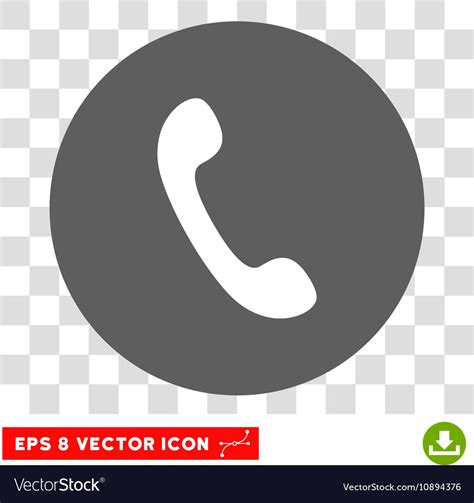 Phone Receiver Round Eps Icon Royalty Free Vector Image