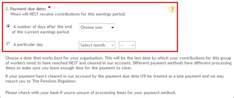 Learn about payment due date and how it relates to your personal finance needs. What payment due date should I choose | NEST Employer Help ...