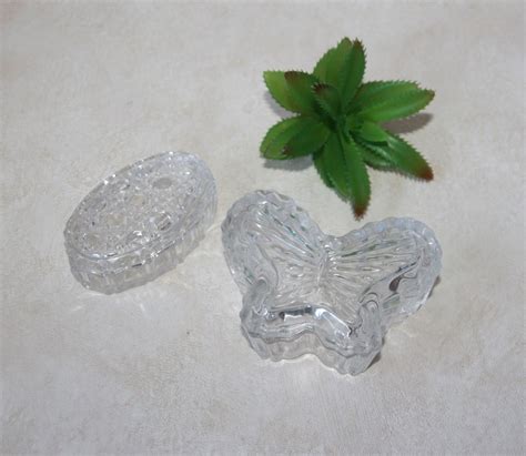 Crystal Trinket Box Glass Ring Box Choose From Butterfly Etsy