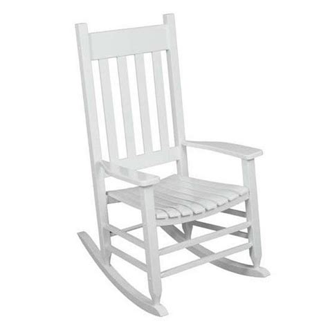 White rocking chair cartoon illustration. Shop Garden Treasures Painted White Wood Slat Seat Outdoor ...
