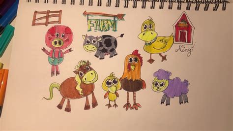 How To Draw Farm Animals Youtube