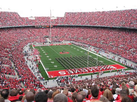 The Ohio State University Football Stadium Packed With Enthusiastic
