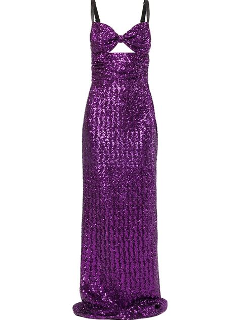 dolce and gabbana sequinned cut out evening dress farfetch
