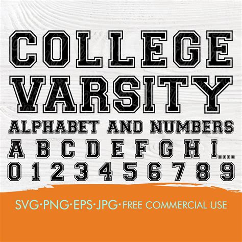 Varsity Font Svg College Font Svg Varsity Alphabet Svg College