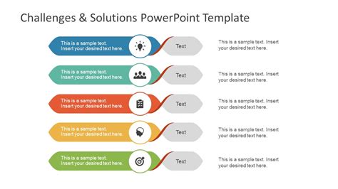 Editable Powerpoint Challenges And Solution Slidemodel