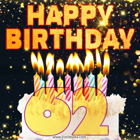 Animation Anniversary Cake  Happy 62nd Birthday Animated S