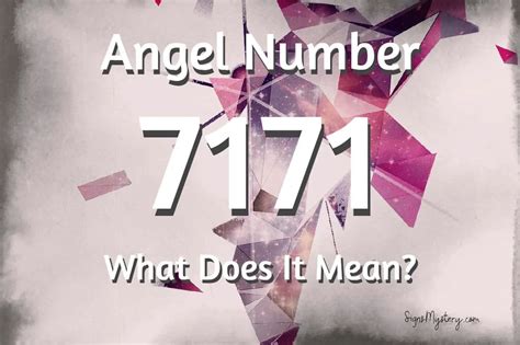 7171 Angel Number Make The Right Choice Signsmystery