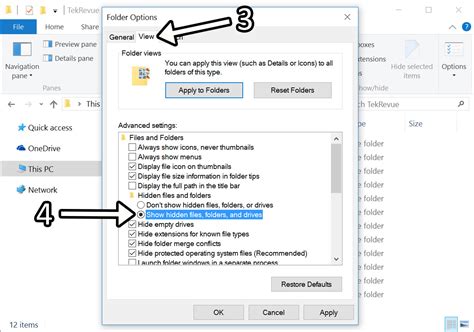 how to show hidden files in windows 10