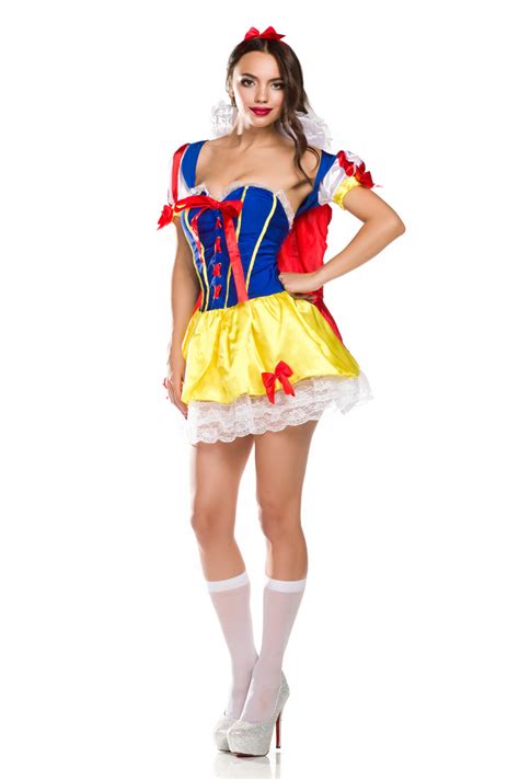 Deluxe Sexy Snow White Costume Corset Fancy Party Dress Halloween