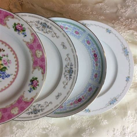 Vintage Mismatched China Dinner Plates Wedding Tea Party Etsy