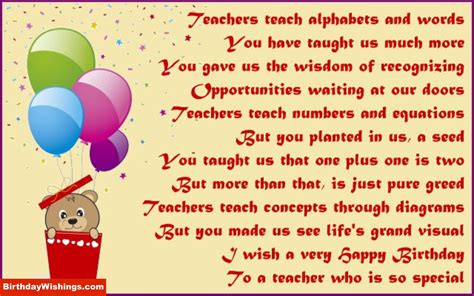 On This Page We Present You A Wonderful Collection Of Happy Birthday Wishes For Beloved Teacher