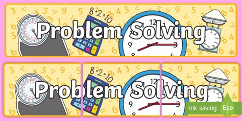 👉 Problem Solving Display Banner Teacher Made