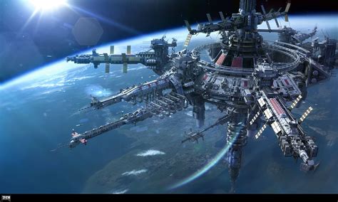 Concept Ships Space Station Art Space Station Concept Ships