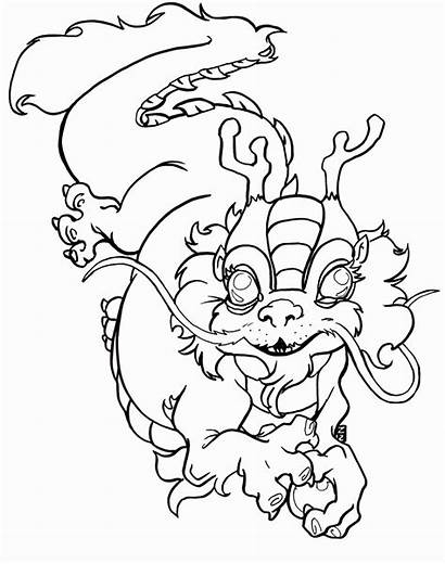 Chinese Coloring Dragon Pages Printable Nian Monster