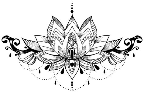 Pinkiou henna tattoo stickers lace mehndi temporary tattoos for maverick women teens girls metallic tattooing pack of 6 (black) 4.5 out of 5 stars. Download Nelumbo Nucifera Henna Mandalas Abziehtattoo ...