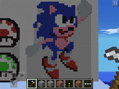 Sonic The Hedgehog Pixel Art Minecraft Project