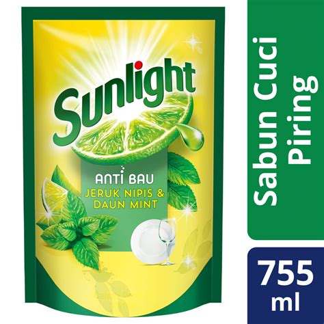 Sunlight Sabun Cuci Piring Dengan Mint 755 Ml - Sabun Cuci Piring Cair