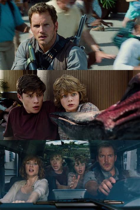 Chris Pratt Bryce Dallas Howard Nick Robinson And Ty Simpkins In Jurassic World 2015