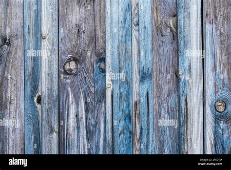 Dark Gray Seamless Texture Of An Old Wooden Fence With Blue Paint