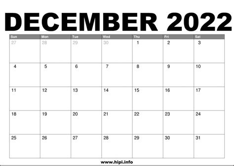 33 December 2022 Calendar Printable Images All In Here