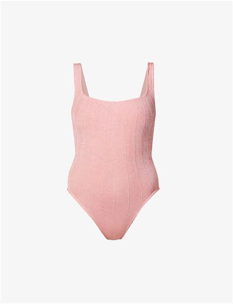 Hunza G Nile Square Neck Swimsuit Shopstyle One Piece Swimwear