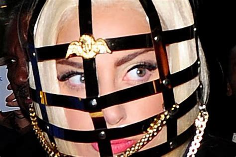 Lady Gaga Fashion Disaster Wearing Bizarre Head Cage In New York