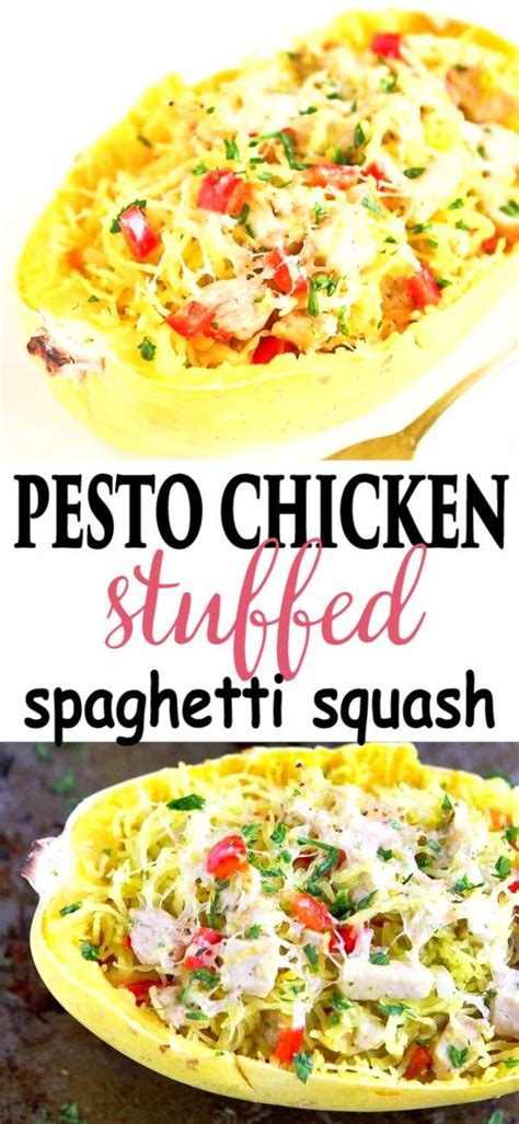 Spaghetti Squash Recipes Chicken Pesto Chicken Weight Watchers