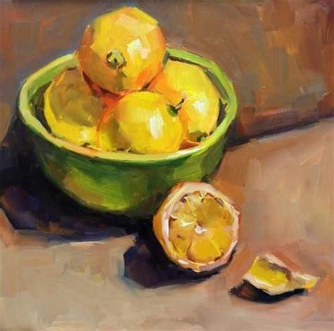 Daily Paintworks Original Fine Art Laurie Johnson Lepkowska Lemon