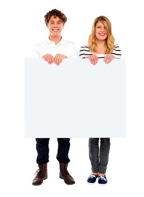 People Holding Banner Png Image For Free Download