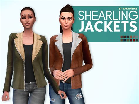 My Sims 4 Blog Shearling Jackets For Females By Marvinsims
