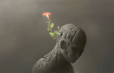 Life And Freedom And Hope Concept Imagination Of Surreal Scene Flower