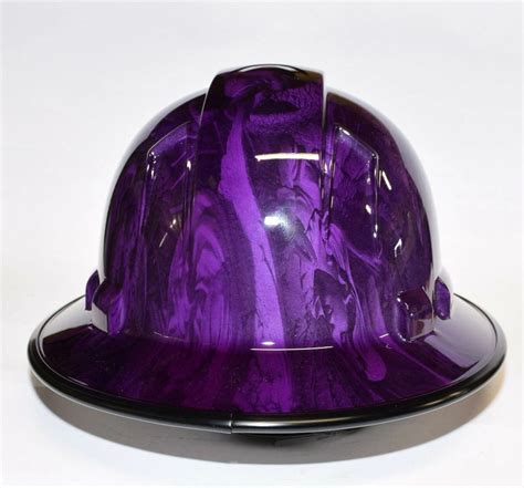 Custom Wide Brim Hard Hat Hydro Dipped In Candy Voodoo Purple Etsy