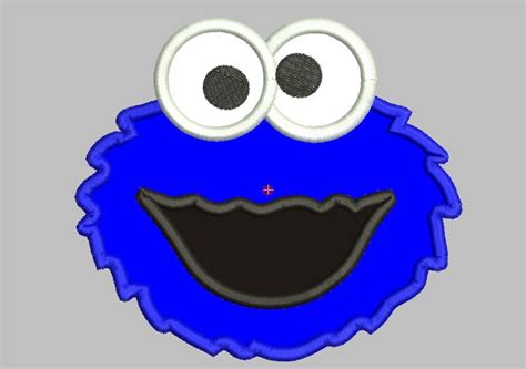 Cookie Monster Embroidery Applique Design Etsy