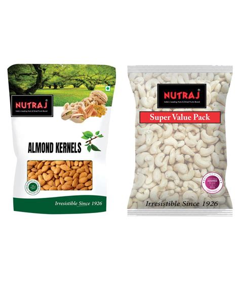 Nutraj Mixed Nuts Combo Pack 850g Cashew Nuts 400g And Almonds 450g