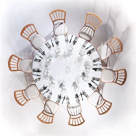 An Aerial View Of A Full Table Setting 56 Round Table Suitable For