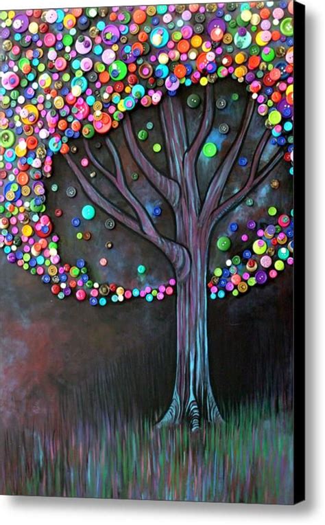 Button Tree 0006 Canvas Print Canvas Art By Monica Furlow Button