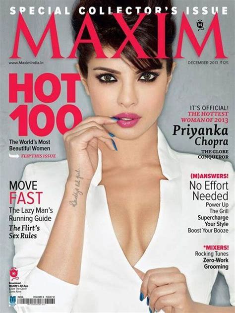 Priyanka Chopra Sizzles In A White Low Neck Dress As She Graces The Cover Of Maxims December