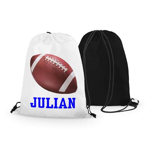 Personalized Football Drawstring Bag Violet Victoria