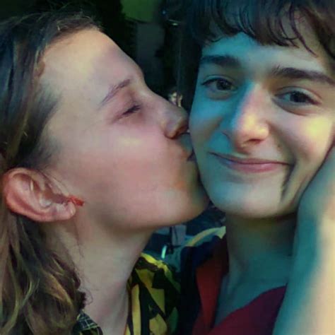 Stranger Things Millie Bobby Brown Kissing Noah Schnapp Season On