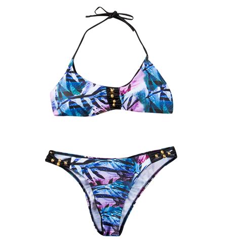 2017 Sexy Women Halter Bikini Set Muti Color Push Up Bandage Swimwear Bathing Suit Swimsuit