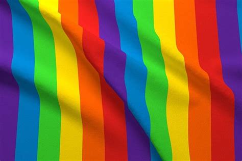 Rainbow Fabric Stripes Vertical 2 Inch 508cm Rainbow By