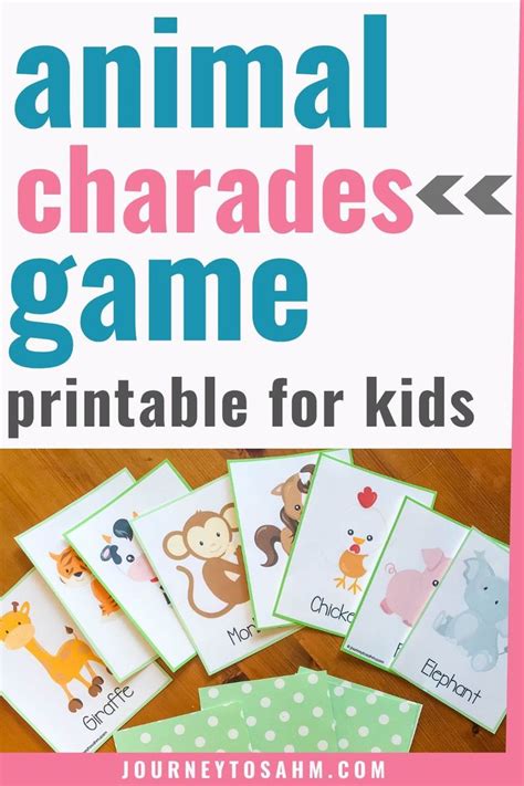 Animal Charades For Kids With A Free Printable Download Charades For