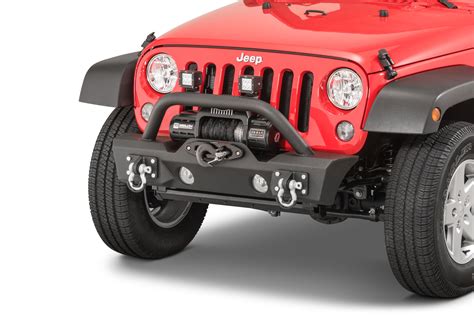 TACTIK Stubby Front Bumper with Hoop for 07-18 Jeep Wrangler JK | Quadratec